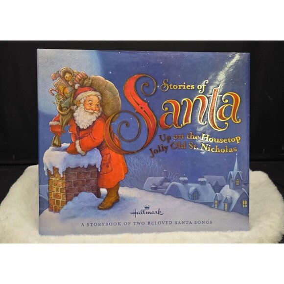 Vintage Hallmark Stories of Santa Up on the Housetop Jolly Old St. Nicholas Song - Picture 1 of 10